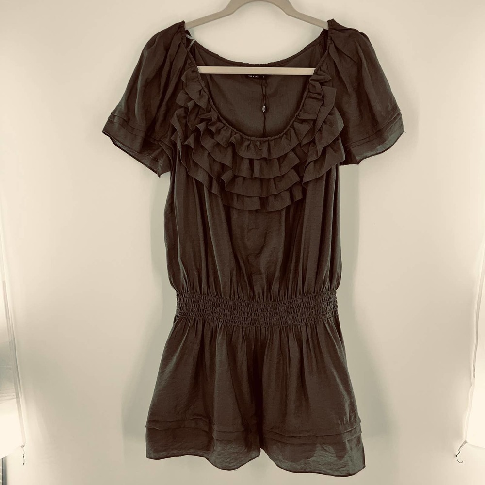 Vertigo Paris Ruffled Dress Green Size Large